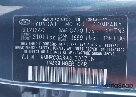 2024 Hyundai Venue Limited from USA, damaged, VIN KMHRC8A39RU302796